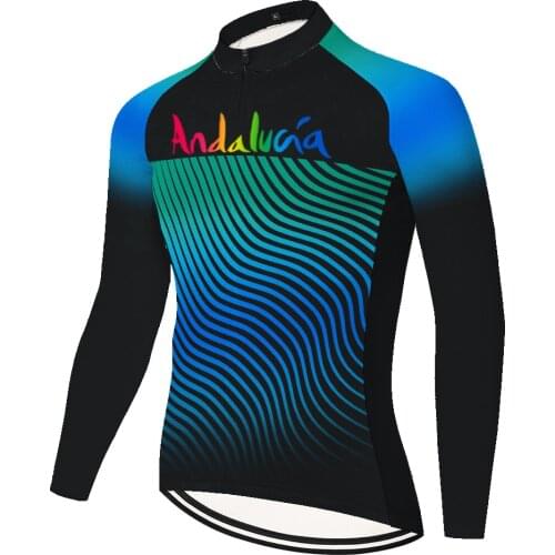 Andalucia Summer Spirng Maglia Mallots Camisa Masculina Camiseta Cyclisme Homme Manga Larga Ropa Maillot Ciclismo Hombre Jersey