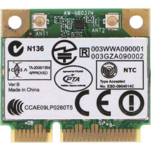 For Azurewave AW-NB037H 802.11nbg + Bluetooth 3.0 Wireless Mini PCI-E Wifi Card