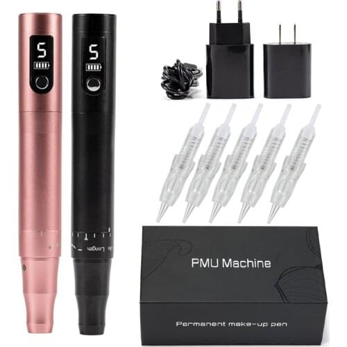 Wireless PMU Machine Permanent Makeup Machine for Ombre Eyebrows Miroblading Shading Eyeliner Lip Microshading Tattoo Pen Gun