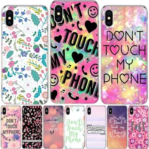 Do Not Touch My Phone Pink Flower Phone Case For Iphone 12 MIni 11Pro MAX XS 8 7 6 6S Plus X 5 5S SE XR SE 2020 Cover Shell Coqu