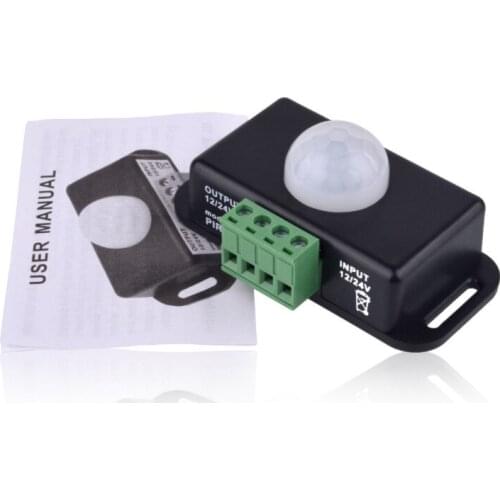 DC 12V-24V 8A Infrared PIR Motion Sensor Switch for LED Light 5 ~ 8 M 120 Degrees Automatic Infrared Motion Sensor Detector