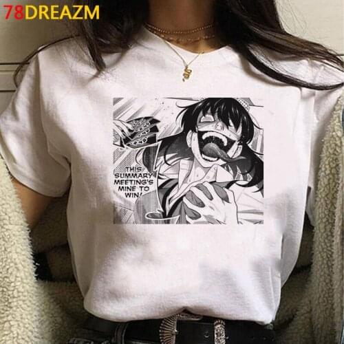 Kakegurui tshirt summer top female graphic tees women casual print streetwear tshirt t-shirt vintage
