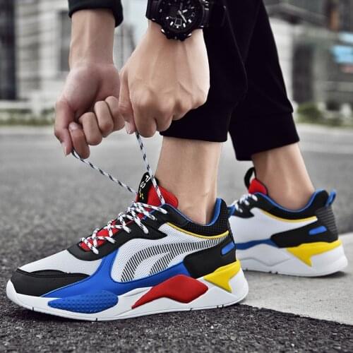 Men Sneakers Lover Thick Sole Platform Vulcanize Man Mixed Color Dad Shoes Trainers Loafers Big Size 36-46 Zapatos Hombre Mesh