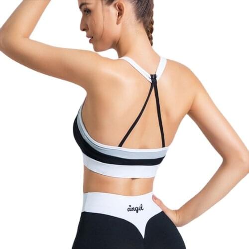 Summer new sports fitness underwear women beauty back cross yoga bra clothes sexy bra fast dry breathable gather shockproof