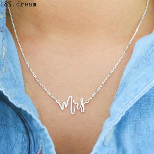 Future Mrs Necklace Custom Name Necklace Just Married Necklace Engagement Gift Bride Gift Mrs Jewelry Wedding Gift