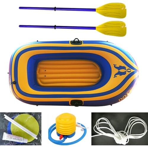 Casual Inflatable Boat Fishing Boat With Oar Air Pump Rafting Rubber Boat PVC Thickened Double Boat Fishing Boat