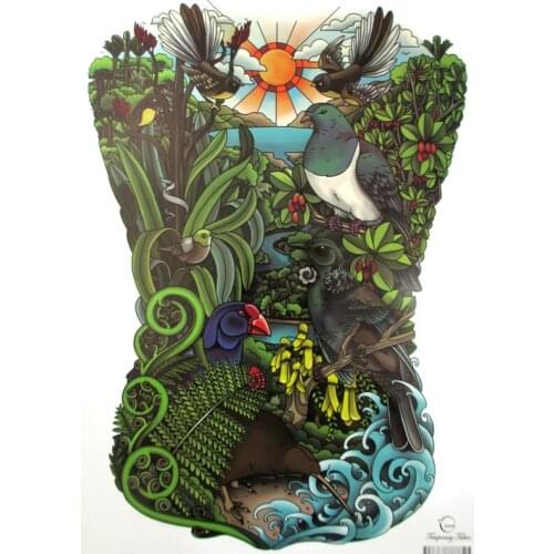 Forest world Full Back Waterproof Removable Temporary tattoo Body Tattoo Onetime tatuajes Sexy Products Tatuagem Temporaria