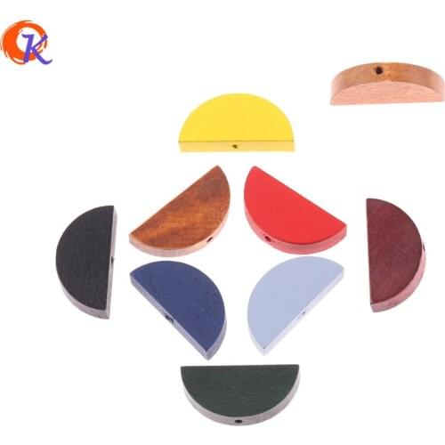 Cordial Design 300Pcs 12*25MM Jewelry Accessories/Wood Beads/Environmental Paint/Half Round Shape/DIY/Hand Made/Earring Findings