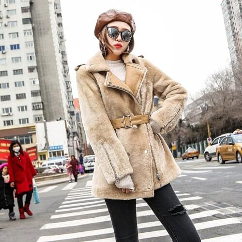 Real Fur Sheep Shearing Winter Coat Women Korean Natural Wool Jacket for Womens Clothing Abrigo Mujer 18050 YY841