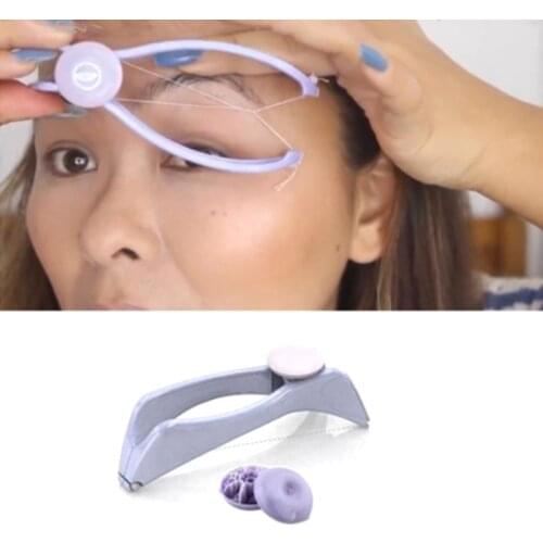 Women Mini Facial Hair Remover Spring Threading Epilator Face Defeatherer Hair Removal DIY Makeup Beauty Tool for Cheeks Eyebrow