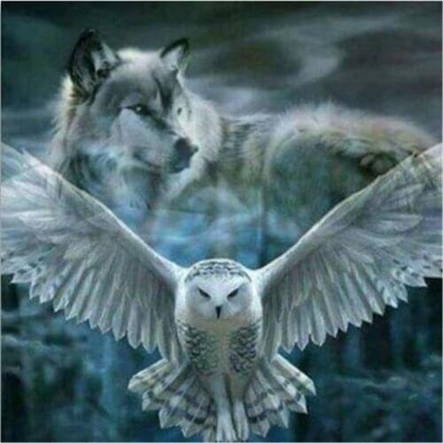 Animal Wolf Eagle DIY Embroidery Cross Stitch 11CT Kits Needlework Craft Set Cotton Thread Printed Canvas Home Design
