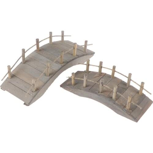 1:12 Dollhouse Garden Miniatures Bridge Mini Wooden Arch Bridge Garden Bridge For Ornament Dollhouse Home Decor Craft