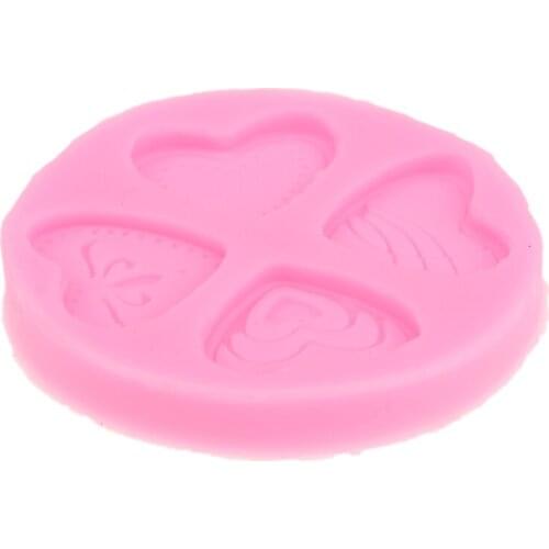 New 1pc 4 Styles 3D Silicone Heart Loving Shaped Baking Mold Fondant Cake Tool Chocolate Candy Cookies Pastry Soap Moulds