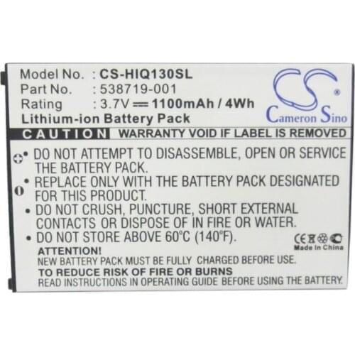 Cameron Sino 1100mah battery for HP Glisten K3 iPAQ 538719-001 538722-001 HSTNH-T21C-S Mobile, SmartPhone Battery
