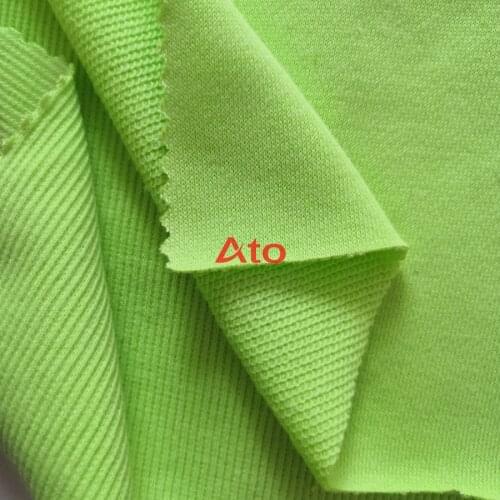 B1458ES21#1.85M/250G 85% cotton 5% polyester Dust-free combed cotton sweater cloth wholesale has color rib