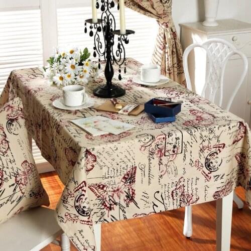 British retro nostalgic restaurant tablecloth cotton fabric printing coffee table tablecloth rectangular home desk cloth