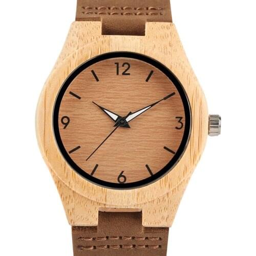 Wood Watches Women Top Brand Luxury Wooden Bamboo Quartz Clock Lady Standard Numbers Chic Hands Wristwatch for Female Sports