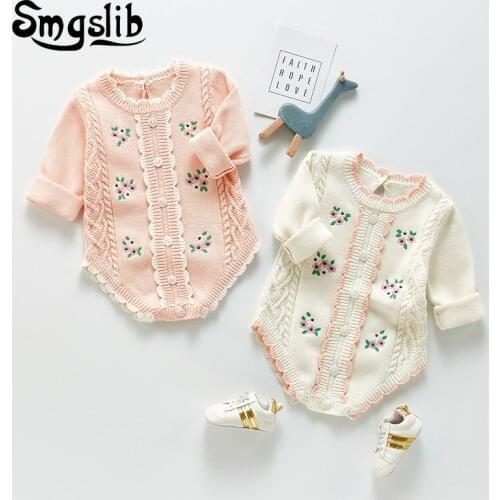 Infant Clothes For Newborn Baby Spring Knitted Baby Girl Romper Jumpsuit baby boy clothing kids clothes overalls for children