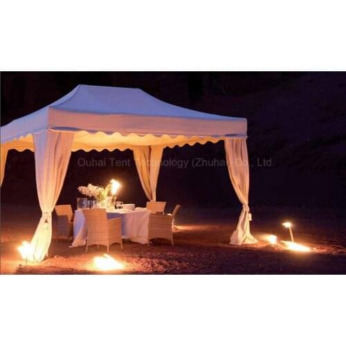 Beautiful and Romantic 10x15ft (3x4.5m) Wedding Party Pop Up Gazebo Event Awning Shelter Marquee with Wavy Valance Leg Decorated
