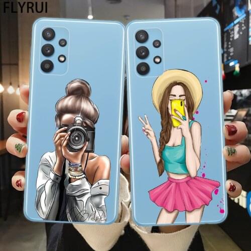Fashion Women Phone Case For Samsung Galaxy A51 A71 A21S A11 31 A41 A10 A20 A30 A40 A50 A70 A02 A12 A32 A52 A72 Soft TPU Cover
