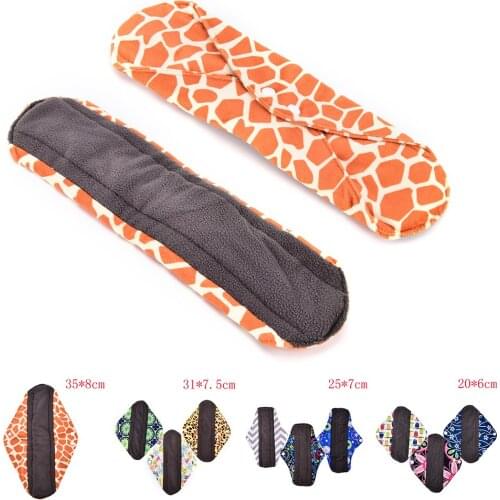 S/M/L/XL Washable Menstrual Reusable Sanitary Bamboo Cotton Cloth Feminine Hygiene Panty Liner Towel Pads