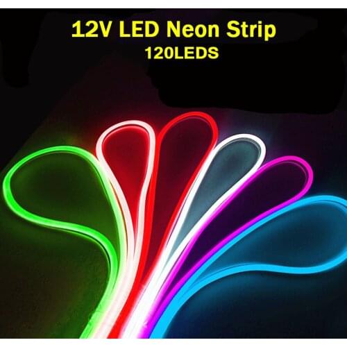 Neon LED Strip 2835 12V 1M/2M/3M/5M Dance Party Decor Light Neon LED Lamp Flexible White/Warm White/Blue IP67 Waterproof Lights
