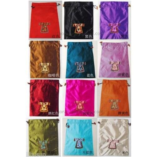 Wholesale10pcs Chinese Style Handmade Embroiderd Silk Clothes&Shoes Bags Pouch Jewelry bag