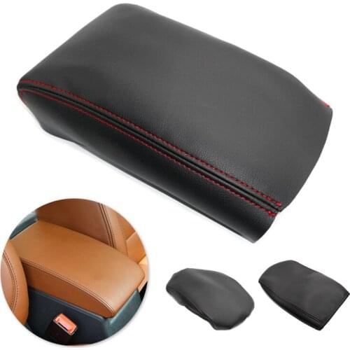 For VW Tiguan 2014 2015 2016 Car Interior Microfiber Center Control Armrest Leather Cover Trim