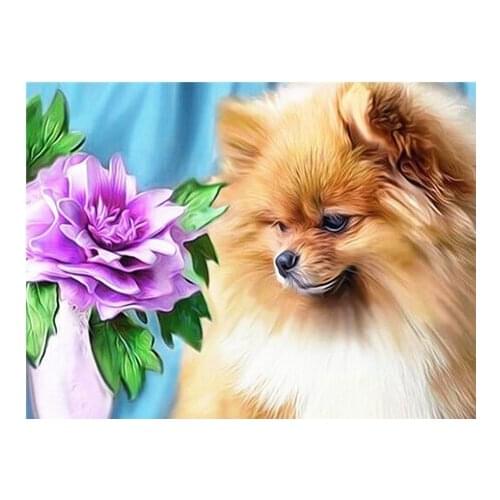 Full Square Diamond Painting Dog 5D DIY Animal Diamond Embroidery Cross Stitch Kit Handmade Gift Home Decoration