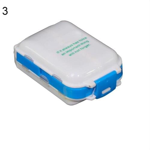 8 Compartments Folding Pill Box Case Vitamin Organizer Medicine Holder Container Tablet Dispenser For Travel