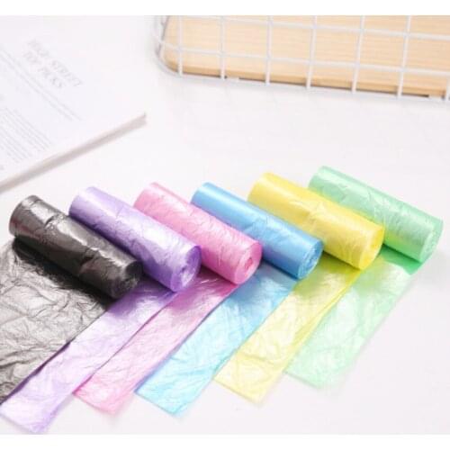 Kitchen thickened disposable color garbage bags, household hotel point-break plastic bags, five consecutive rolls of 100 pieces