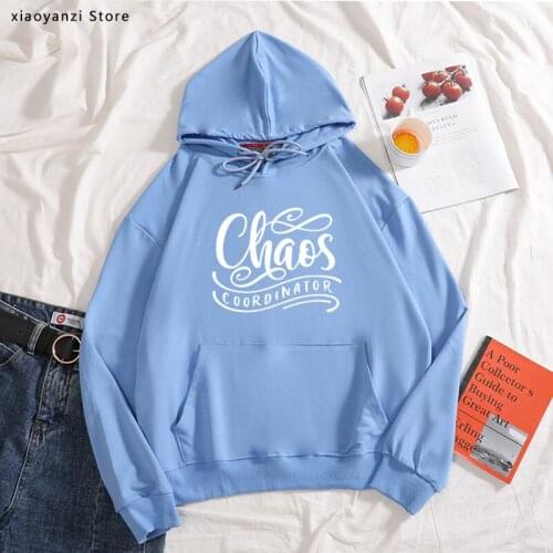 Chaos Coordinator mom life Print Women hoodies Cotton Casual Funny sweatshirts For Lady Young Girl sportswear pullovers OT-994