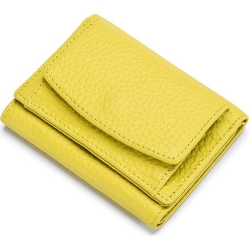 Women Wallet Rfid Protect Female Leather Coin Bag Lady Candy Colors Mini Purse Japanese Style Short Wallet Card Holder 2021 New