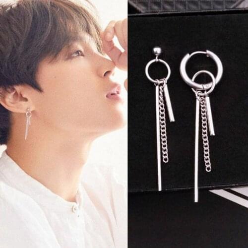 1pair KPOP Bangtan Boys Album V Stud Earrings K-pop Jewelry Accessories For Mens And Womens Earring