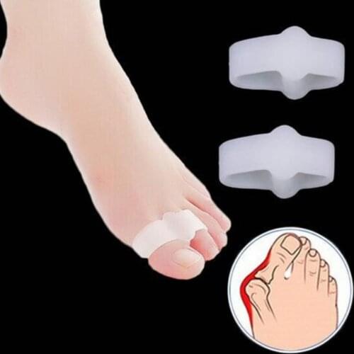 1Pair Toe Separators Silicone Gel Pads Straighteners Bunion Corrector Toe Pain Relief Protector Pedicure Foot Care Accessories