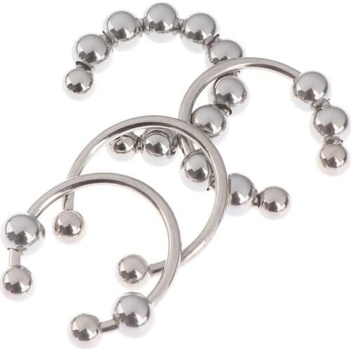 1pcs One Size Fits All Dual Ball Stainless Steel Cock Head Glans Penis Ring Sex Increase Orgasm Sex Products For Men