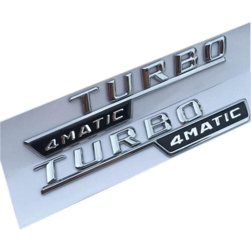 10pairs/lot ABS Embleme For TUR-BO 4MATIC Badge Emblem Sticker Embleme Emblema