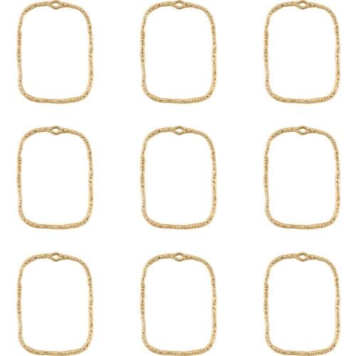 10Pcs Alloy Open Back Bezel Pendants Geometric Frame Charms For DIY UV Epoxy Resin Pressed Flower Jewelry Making Accessories
