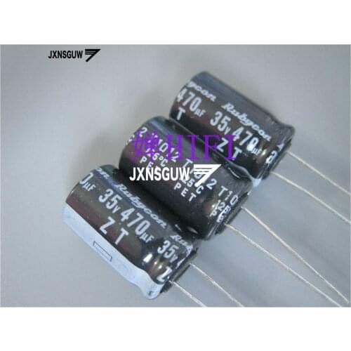 20PCS NEW RUBYCON ZT 35V470UF 12.5X20MM Aluminum electrolytic capacitors 470uF/35v 125 degrees 470UF 35V