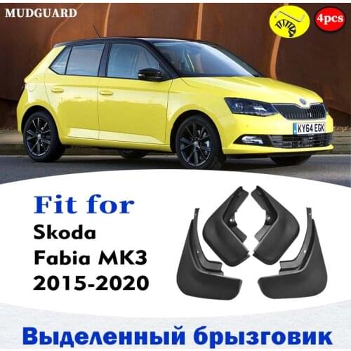 2015-2020 4pcs Front Rear FOR Skoda Fabia mk3 Mudguard splash Guards Fender Mudguards Mud Flap Car accessories auto styline