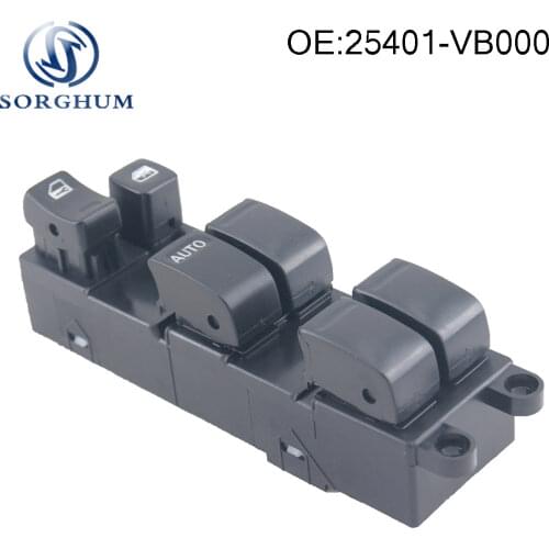 25401-VB000 Front Left Electric Power Window Master Control Switch Button For Nissan almera tino