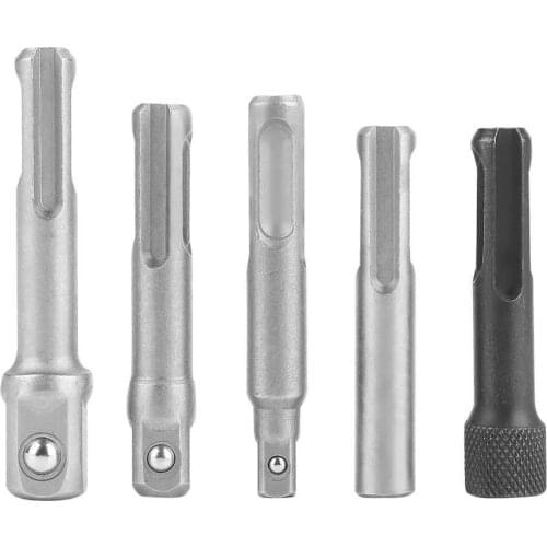 3PC SDS Plus Steel Socket Adapter 2PC SDS Socket Hexagonal Extension Electric Tool Accessories DIY Woodworking