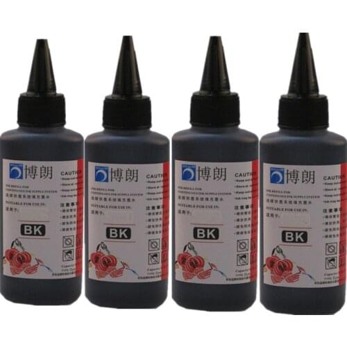 4 Black Dye ink 100ML Refill Ink Kit for HP Deskjet 4615 3520 3525 4620 4625 5525 6520 6525 655 ink cartridge and ciss