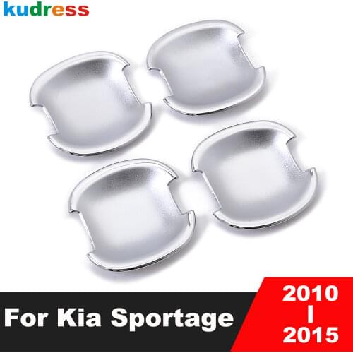 For Kia Sportage 2011 2012 2013 2014 2015 ABS Chrome Door Handle Bowl Cover Door handle protector Trim car accessories 4pcs