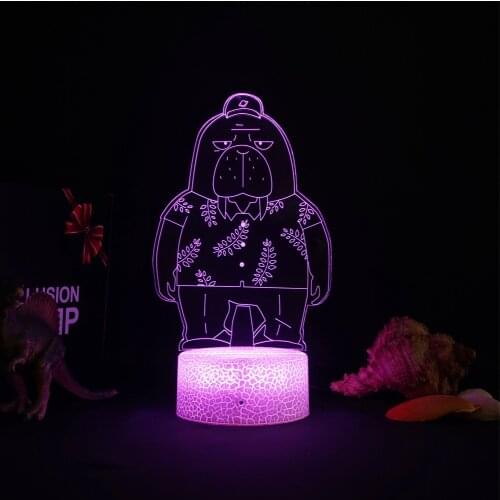Anime OT Shiho Ichimura Lamp Manga ODD TAXI 3d Light Led Lamp for Child Bedroom Decor Night Light Birthday Gift Room Table