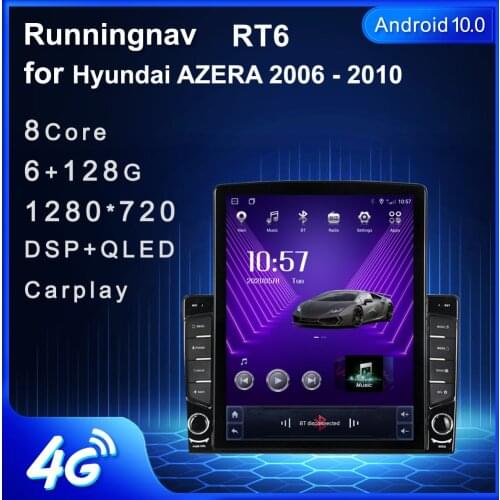 9.7" Android 10.1 For Hyundai AZERA 2006 2007 2008 2009 2010 Tesla Type Car Radio Multimedia Video Player Navigation GPS RDS