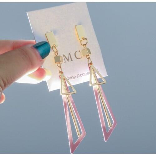 BICUX New Korean Earrings Statement Long Tassel Drop Earrings For Women Geometric Earring 2019 Fashion Jewelry Oorbellen Brincos