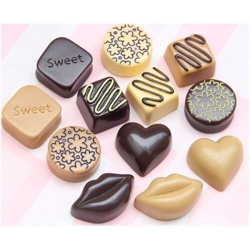 Big Chocolates Artificial Sugar Sweet Love Phone Case Ornament Craft Decor Miniature Dollhouse Home Decoration DIY Accessories