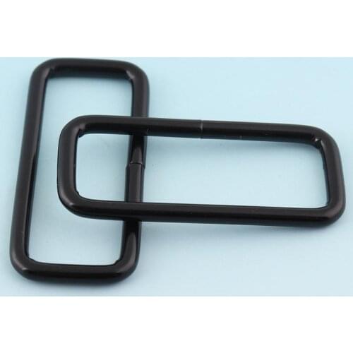 Black Rectangular buckles 8pcs 38mm Nonwelded Square buckles for Webbing Strap Handbag Leathercraft Hardware Metal buckles