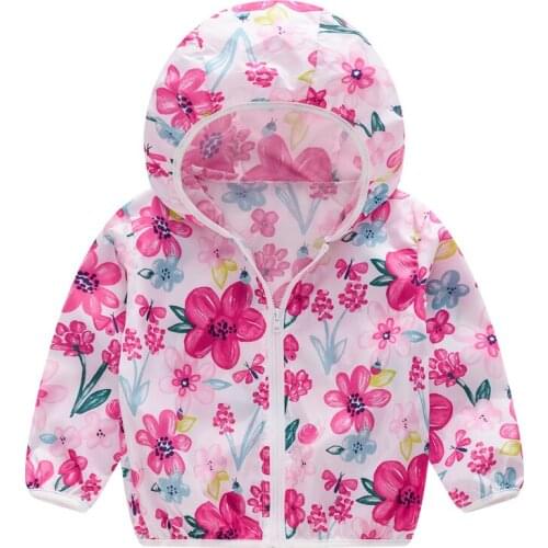 BBD New Children Jacket Boysgirls Summer Hooded Long Sleeved Thin Sun Protection Coat Tops Infants 2-7year Costume Kids Clothes